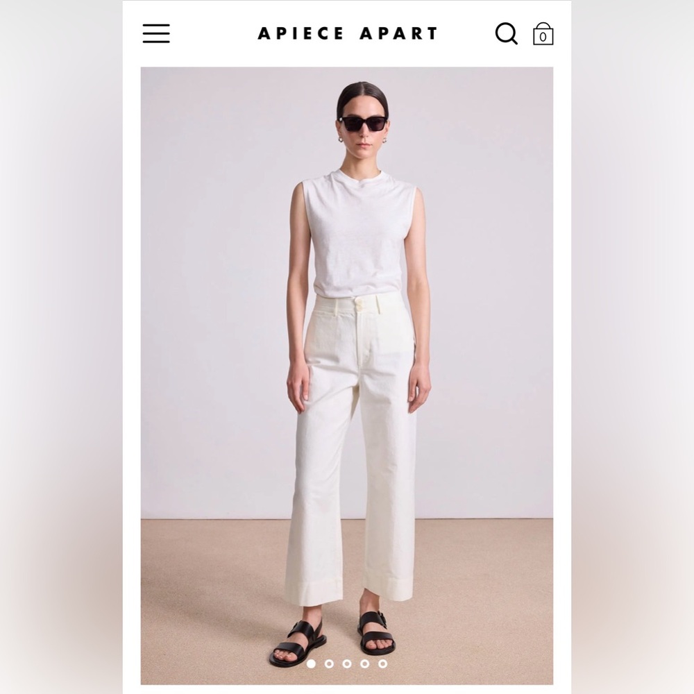 Apiece Apart Merida Pant in white